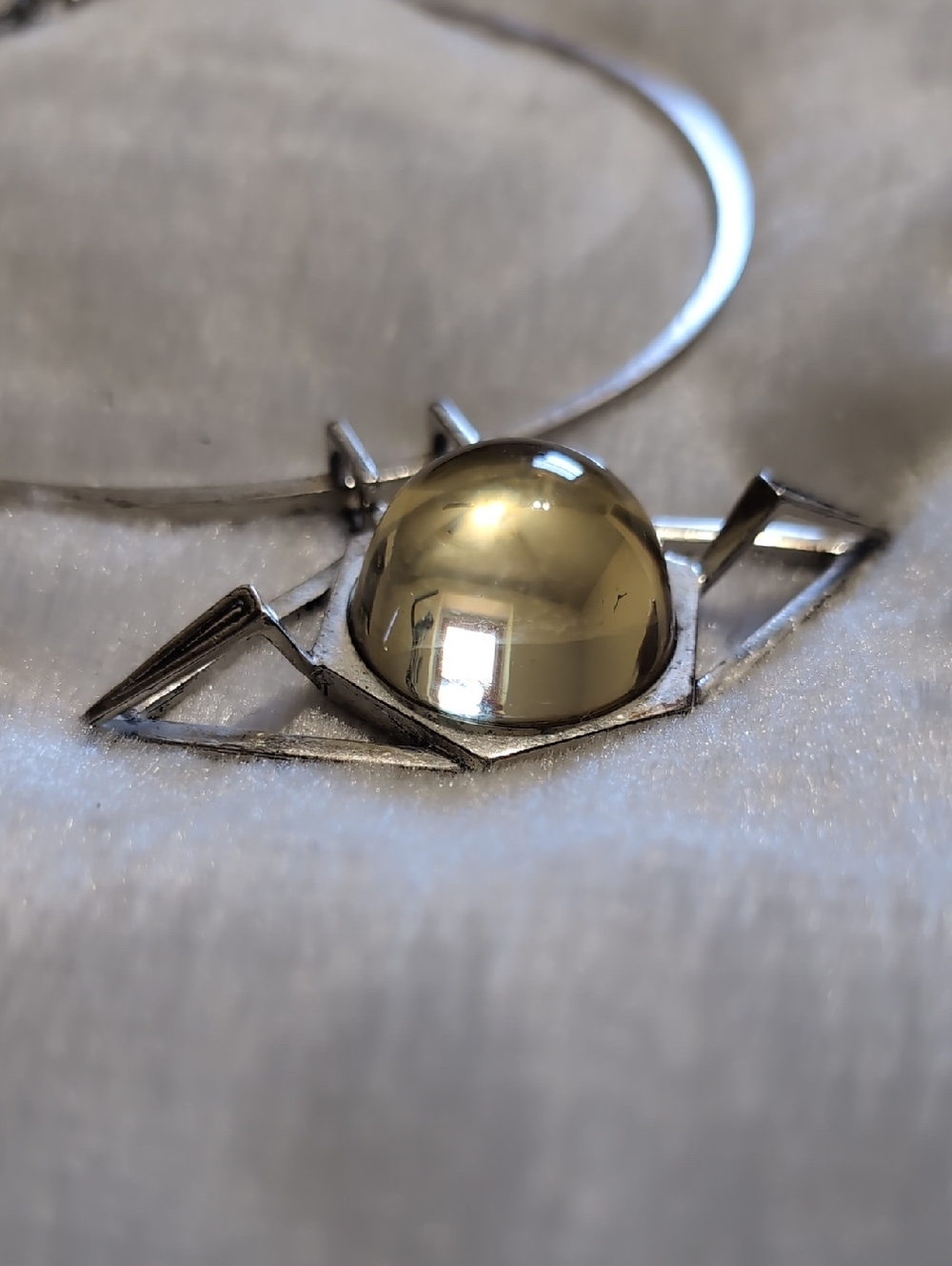 Rare Jenny Bird Silver Plated Nova Orb Collar 3D Metal Choker Statement Necklace - Picture 5 of 15